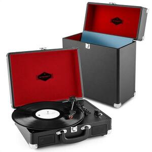 Auna Peggy Sue Record Collector Set black | retro gramofón | kufrík na gramofónové platne vyobraziť