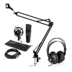 Auna MIC-920B USB mikrofónová sada V3 štúdiové slúchadlá, kondenzátorový mikrofón, mikrofónové rameno vyobraziť