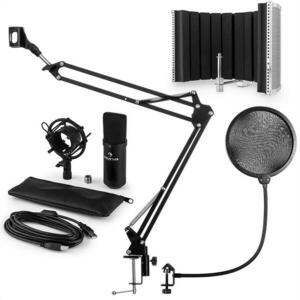 Auna CM001B mikrofónová sada V5 kondenzátorový mikrofón, mikrofónové rameno, pop filter, panel, čierna farba vyobraziť