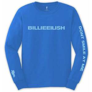 Billie Eilish Tričko Smile Unisex Blue XL vyobraziť