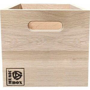 Music Box Designs 7 inch Vinyl Storage Box- ‘Singles Going Steady' Natural Oak vyobraziť