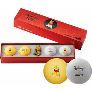 Volvik Vivid Lite Disney Characters 4 Pack Golf Balls Winnie The Pooh Plus Ball Marker Orange/White vyobraziť