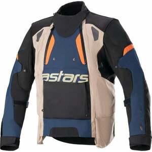 Alpinestars Halo Drystar Jacket Dark Blue/Dark Khaki/Flame Orange 3XL Textilná bunda vyobraziť