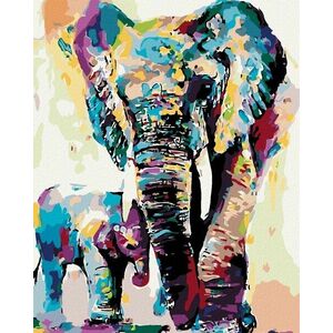 Zuty Diamantové maľovanie Maľované slony vyobraziť
