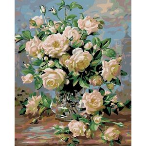 Zuty Diamantové maľovanie Biela ruža vyobraziť