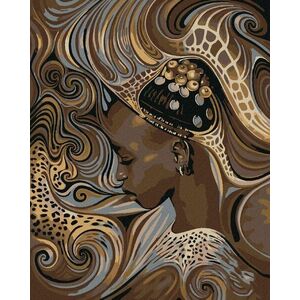 Zuty Diamantové maľovanie Africké domorodé dievča vyobraziť
