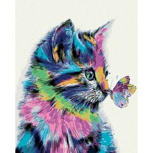 Zuty Diamantové maľovanie Mačička s motýlikom vyobraziť