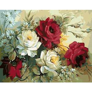 Zuty Kytica maľovaných ruží vyobraziť