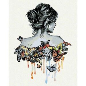Zuty Diamantové maľovanie Motýlia žena vyobraziť