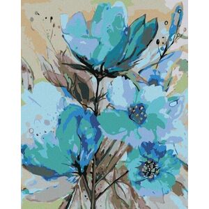 Zuty Diamantové maľovanie Abstraktné modré kvety II vyobraziť