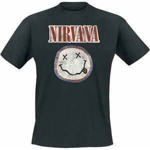 Nirvana Tričko Distressed Logo Unisex Black M vyobraziť