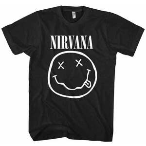 Nirvana Tričko White Smiley Unisex Black S vyobraziť
