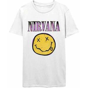 Nirvana Tričko Xerox Smiley Pink Unisex White S vyobraziť