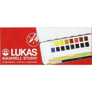 Lukas Aquarell Studio Metal Box Sada akvarelových farieb 16 ks vyobraziť