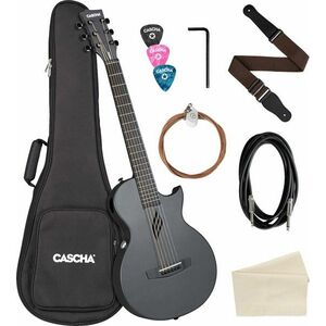 Cascha Carbon Fibre Electric Acoustic Guitar Black Matte vyobraziť