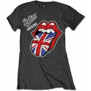 The Rolling Stones Tričko Vintage British Tongue Charcoal Grey L vyobraziť