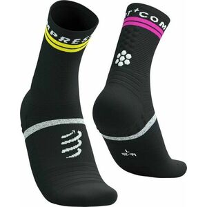 Compressport Pro Marathon Socks V2.0 Black/Safety Yellow/Neon Pink T1 Bežecké ponožky vyobraziť