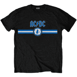 AC/DC Tričko Blue Logo & Stripe Black 2XL vyobraziť