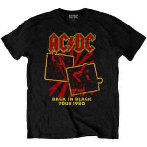 AC/DC Tričko Back in Black Tour 1980 Black M vyobraziť