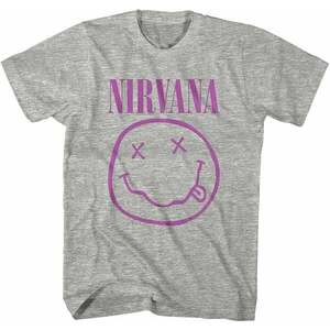 Nirvana Tričko Purple Smiley Grey S vyobraziť