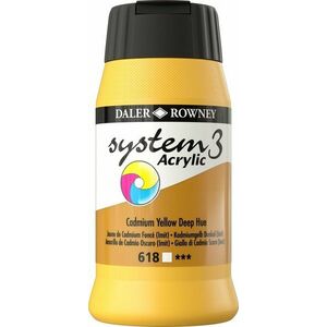 Daler Rowney System3 Akrylová farba 500 ml Cadmium Yellow Deep Hue vyobraziť