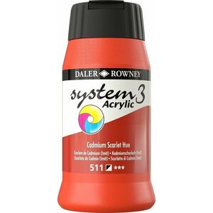 Daler Rowney System3 Akrylová farba Cadmium Scarlet Hue 500 ml 1 ks vyobraziť
