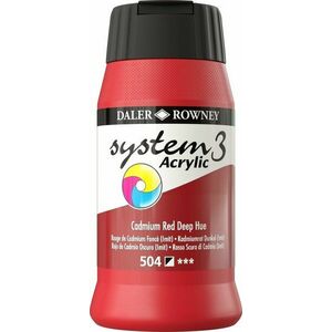 Daler Rowney System3 Akrylová farba 500 ml Cadmium Red Deep Hue vyobraziť