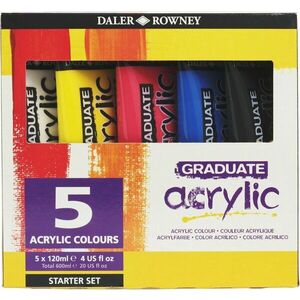 Daler Rowney Graduate Sada akrylových farieb 5 x 120 ml vyobraziť