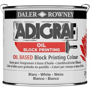 Daler Rowney Adigraf Block Printing Oil Adigraf Olejová bloková tlač 250 ml White vyobraziť