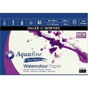 Daler Rowney Aquafine Texture Watercolour Paper Aquafine A3 300 g Skicár vyobraziť