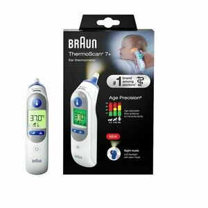 BRAUN THERMOSCAN 7+ IRT6525 USNY TEPLOMER SO SYSTEMOM AGE PRECISION, S OSVETLENIM vyobraziť