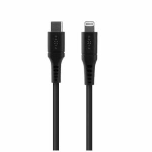 Nabíjecí a datový Liquid silicone kabel FIXED s konektory USB-C/Lightning a podporou PD, 1.2m, MFI, černý vyobraziť