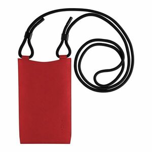 Taštička přes rameno s kapsou FIXED Verona s černou šňůrkou pro mobilní telefony do 7", červená vyobraziť