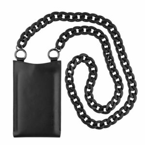 Kožená taštička přes rameno s kapsou FIXED Venezia pro 7" mobilní telefony s černým řetízkem, černá vyobraziť