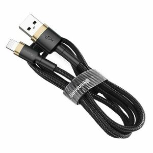 Baseus Cafule kábel USB / Lightning QC3.0 1m, čierny/zlatý (CALKLF-BV1) vyobraziť