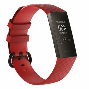 BStrap Silicone Diamond (Large) remienok na Fitbit Charge 3 / 4, red (SFI008C12) vyobraziť