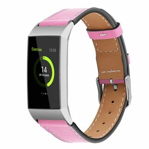 BStrap Leather Italy (Small) remienok na Fitbit Charge 3 / 4, pink (SFI006C04) vyobraziť