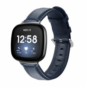 BStrap Leather Lux remienok na Fitbit Versa 3, navy blue (SFI012C04) vyobraziť