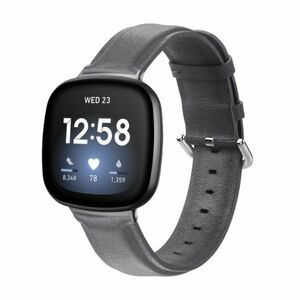 BStrap Leather Lux remienok na Fitbit Versa 3, dark gray (SFI012C06) vyobraziť