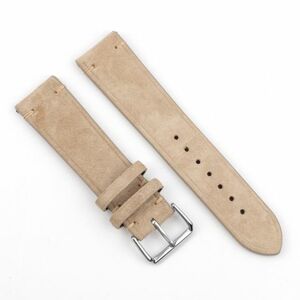 BStrap Suede Leather remienok na Garmin Vivoactive 4s, beige (SGA011C03) vyobraziť