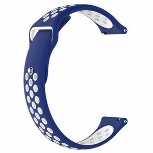 BStrap Silicone Sport remienok na Xiaomi Amazfit Bip, blue/white (SXI001C05) vyobraziť