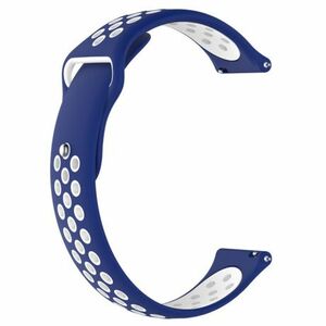 BStrap Silicone Sport remienok na Xiaomi Amazfit GTR Mini, blue/white vyobraziť