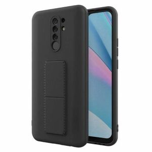 MG Kickstand silikónový kryt na Xiaomi Redmi 9, čierny vyobraziť