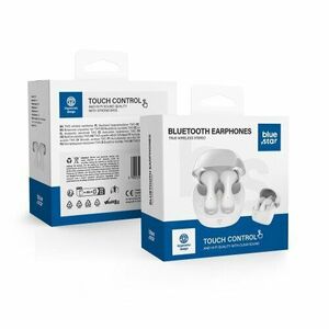 Sluchadlá Bluetooth Blue Star TWS BK92 - Biele vyobraziť