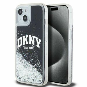 DKNY Liquid Glitter Arch Logo Zadní Kryt pro iPhone 14 Black vyobraziť