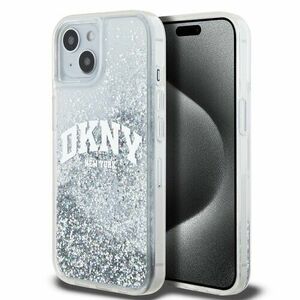 DKNY Liquid Glitter Arch Logo Zadní Kryt pro iPhone 15 Transparent vyobraziť