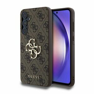 Guess PU 4G Metal Logo Zadní Kryt pro Samsung Galaxy A55 5G Brown vyobraziť