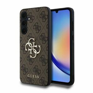 Guess PU 4G Metal Logo Zadní Kryt pro Samsung Galaxy A35 5G Brown vyobraziť