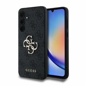 Guess PU 4G Metal Logo Zadní Kryt pro Samsung Galaxy A35 5G Grey vyobraziť