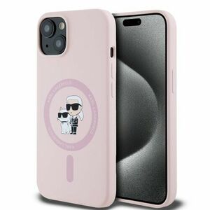 Karl Lagerfeld Liquid Silicone Karl and Choupette Magsafe Zadní Kryt pro iPhone 14 Pink vyobraziť